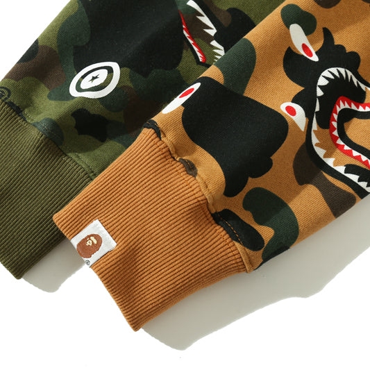 BAPE Colorblock Camo Shark Zip Hoodie product view 8