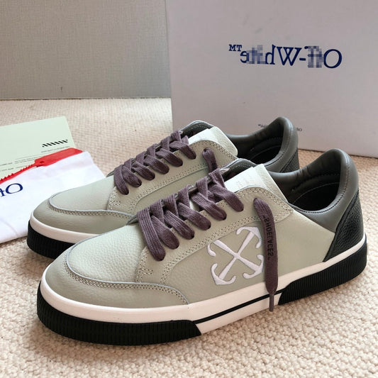 OFF-Whlte Genuine Leather Sneakers#65 4-Bar