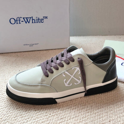 OFF-Whlte Genuine Leather Sneakers#65 4-Bar