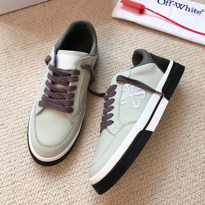 OFF-Whlte Genuine Leather Sneakers#65 4-Bar