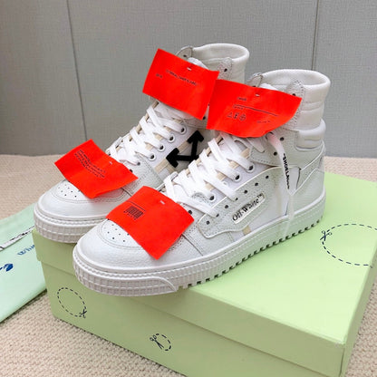 OFF-Whlte Arrow logo high-top sneakers#13 4-Bar