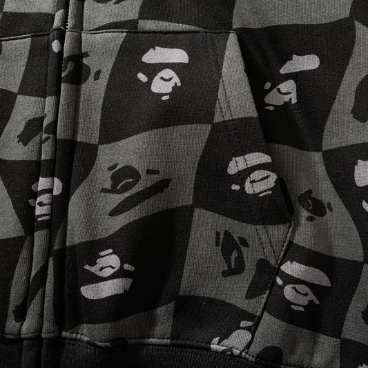 BAPE Black Grey Shark Zip Hoodie product view 5