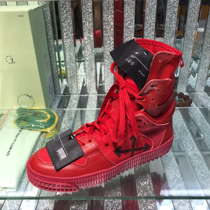 OFF-Whlte Arrow logo high-top sneakers#33 4-Bar