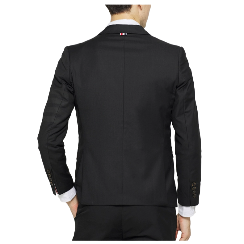 Men's Classic 4 - Bar Jacket - Heritage Tailoring - Signature Details by Thom Browne, outerwear detail view