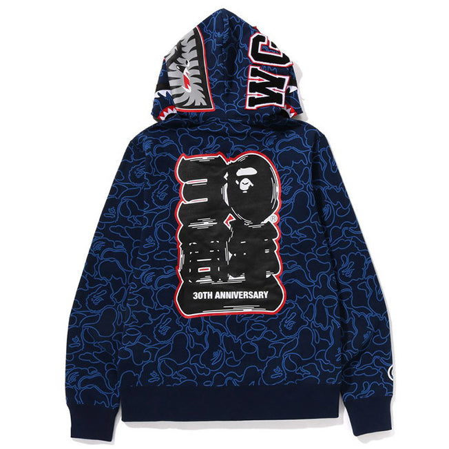 BAPE Shark Full-Zip Hoodie - Blue, Green & Red product image