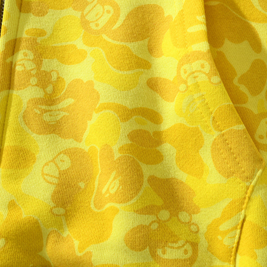 BAPE Yellow Camo Shark Zip Hoodie product view 6