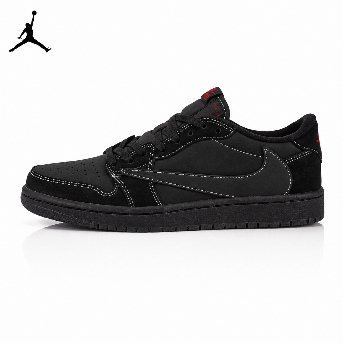 Air Jordan 1 Low Black Phantom TS Style 07 Unisex Sneakers main product view