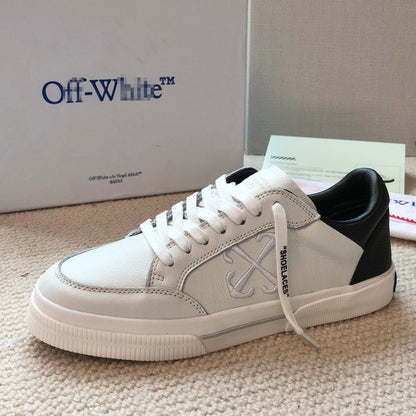 OFF-Whlte Genuine Leather Sneakers#65 4-Bar