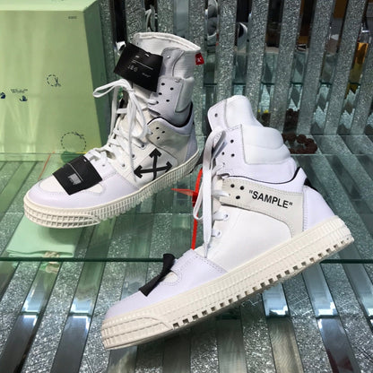 OFF-Whlte Arrow logo high-top sneakers#33 4-Bar