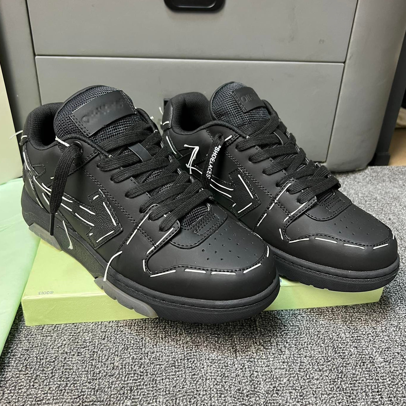 OFF-Whlte Arrow logo leather Sports shoes#18 4-Bar