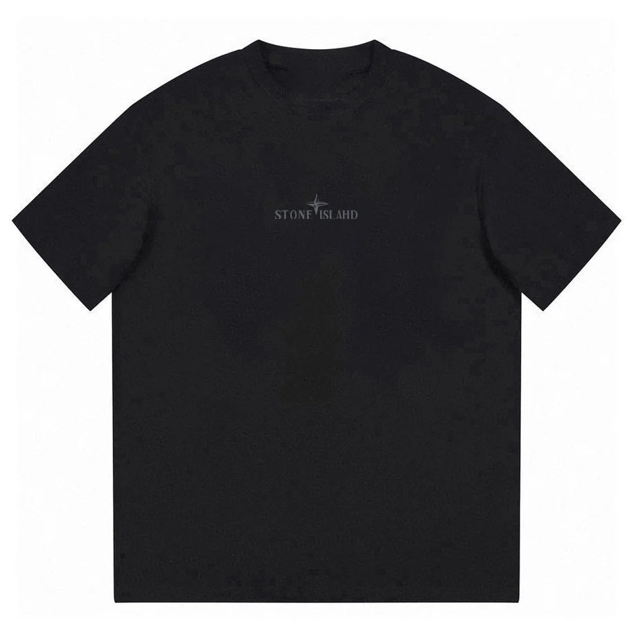 Stone Island Monochrome Distressed Compass Back T-Shirt - White product detail view