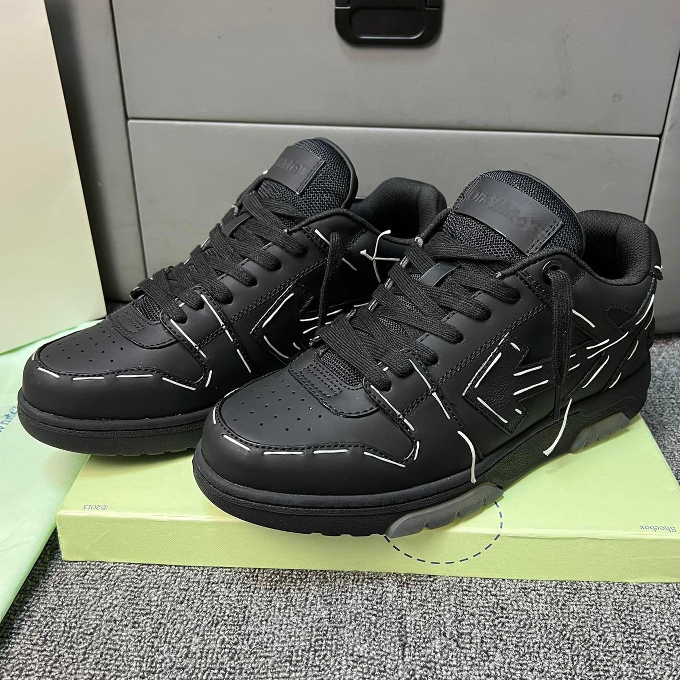 OFF-Whlte Arrow logo leather Sports shoes#18 4-Bar