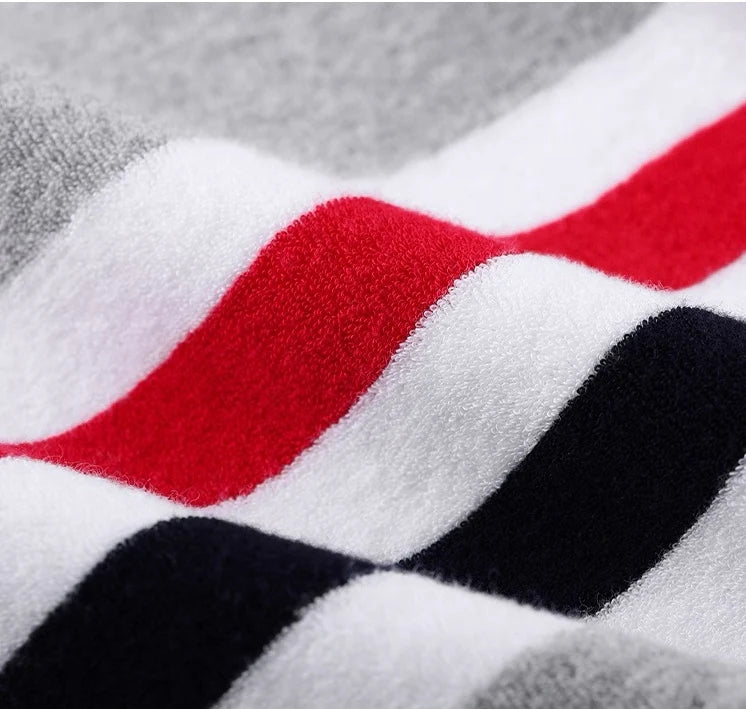 Men's Four-Pole Hoodie by Thom Browne, garment detail view
