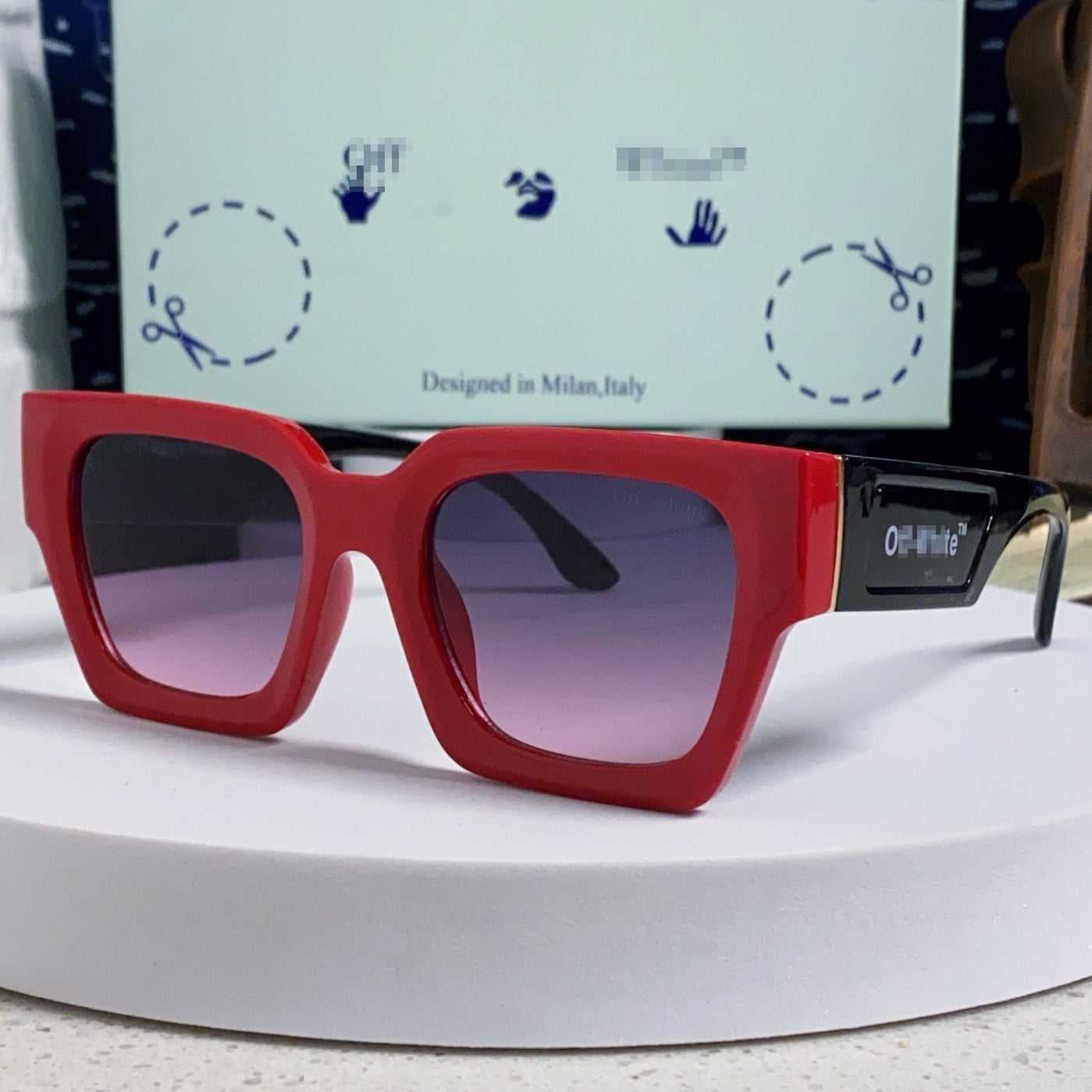 OFF-Whlte Arrow logo sunglasses#005 4-Bar