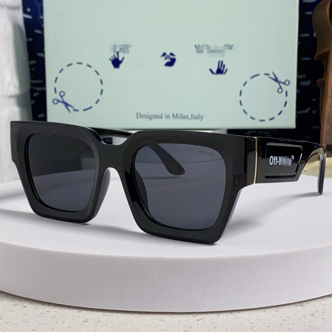 OFF-Whlte Arrow logo sunglasses#005 4-Bar