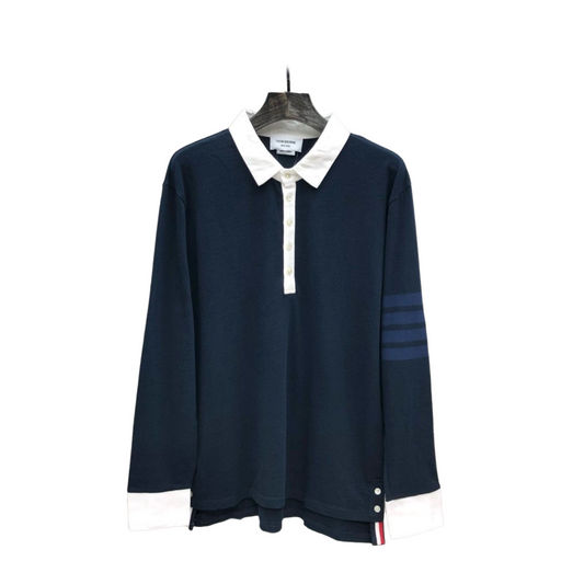 2025SS Lapel long-sleeved T-shirt THOM TREND