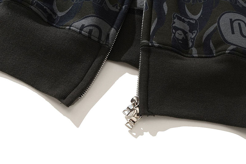 BAPE Black & Gold Camo Shark Hoodie product view 11