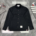 Thom Browne Men's Navy Button-Front Shirt Jacket