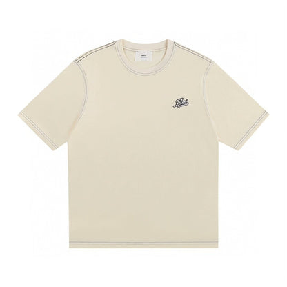 Unisex letter embroidered T-shirt THOM TREND