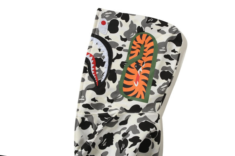 BAPE White Camo Shark Hoodie product view 4