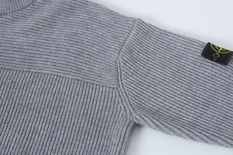 Stone Island Compass Badge Crewneck Knit Sweater - Black product detail view
