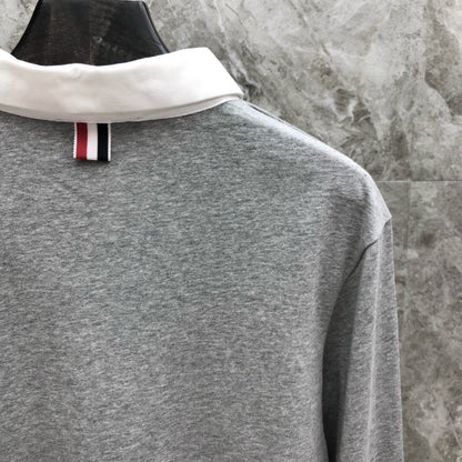 2025SS Lapel long-sleeved T-shirt THOM TREND