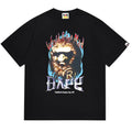 BAPE Mad Ape Flame Men's Graphic T-Shirt - Black