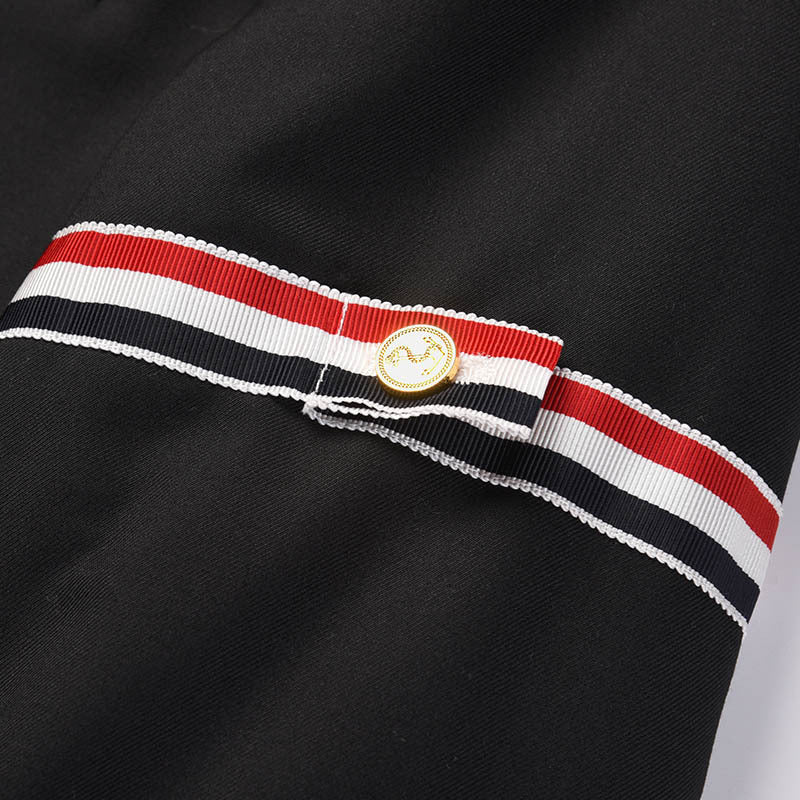 Men's 4 - Bar Heritage Suit - Ultimate Comfort - Classic Design by Thom Browne, outerwear detail view