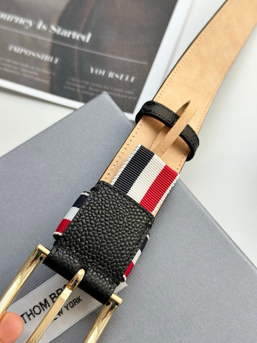 classic square toe belt THOM TREND