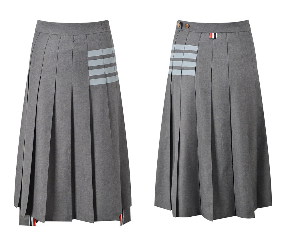 Women's 4-Bar Long Pleated Skirt | Thom Browne