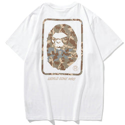 BAPE World Gone Mad Camo Back Print Men's T-Shirt - White