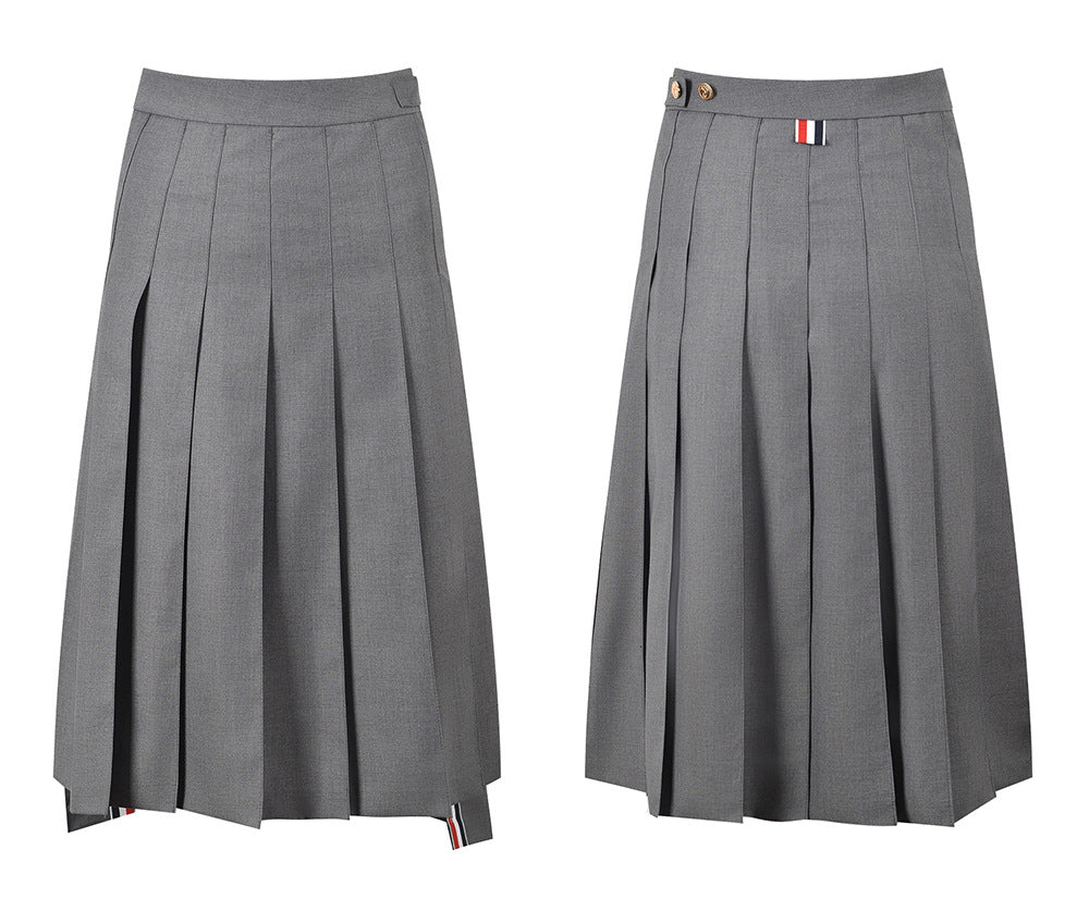 Women's 4-Bar Long Pleated Skirt | Thom Browne