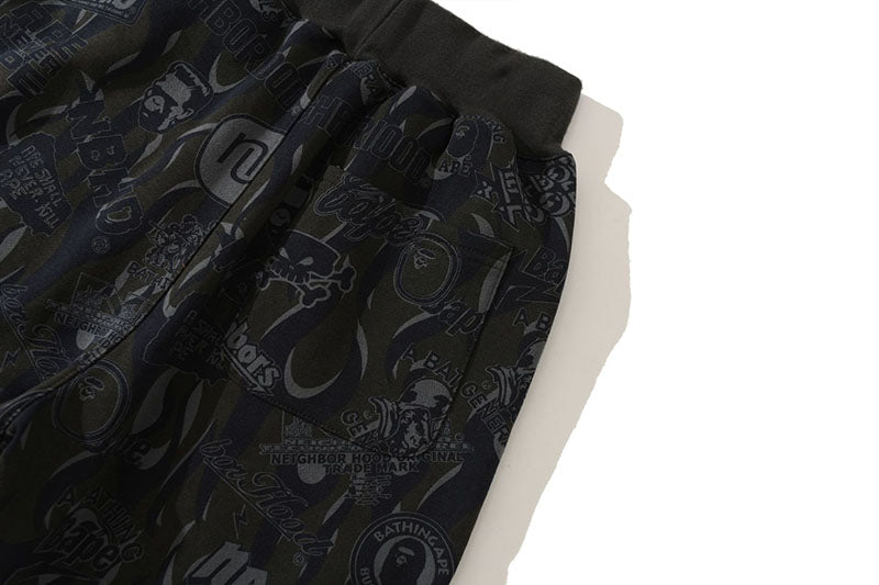 BAPE Black Gold Shark Camouflage casual pants - image 5