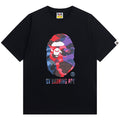 BAPE Multicolor Camo Ape Head Men's T-Shirt - Black