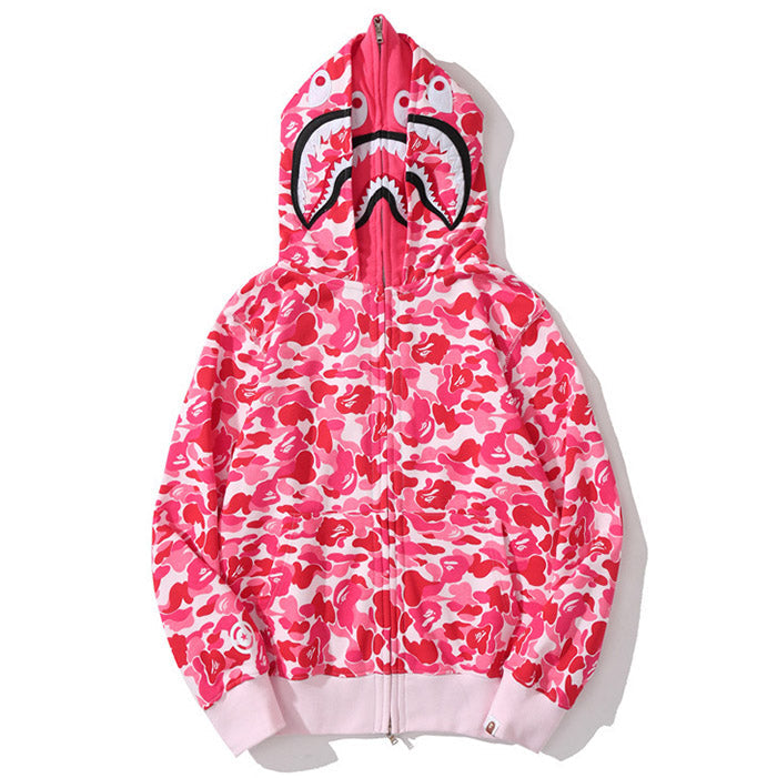 BAPE Big ABC Camo Double-Hood Shark Hoodie product view 4