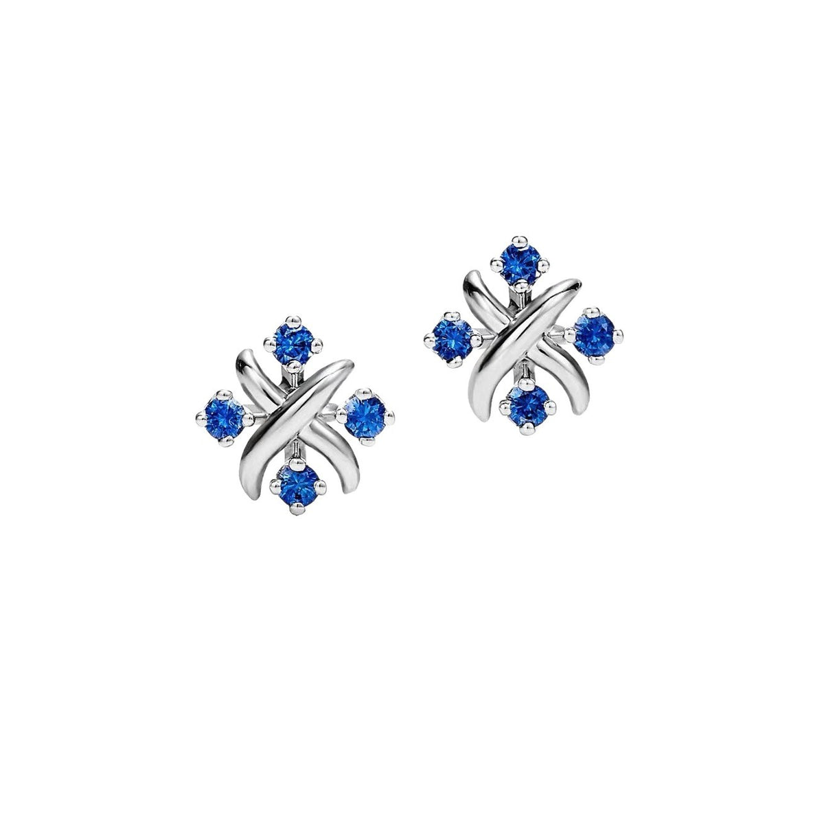 Tiffany Style Crossover Cubic Zirconia 18K Gold-Plated Earrings detail view 4