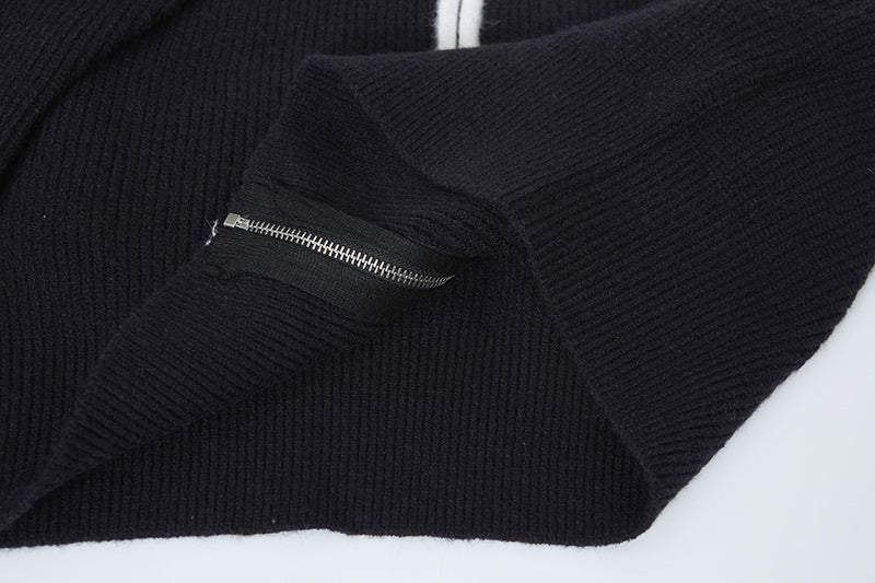 Stone Island Compass Badge Mock-Neck Zip Knit Jacket product detail view