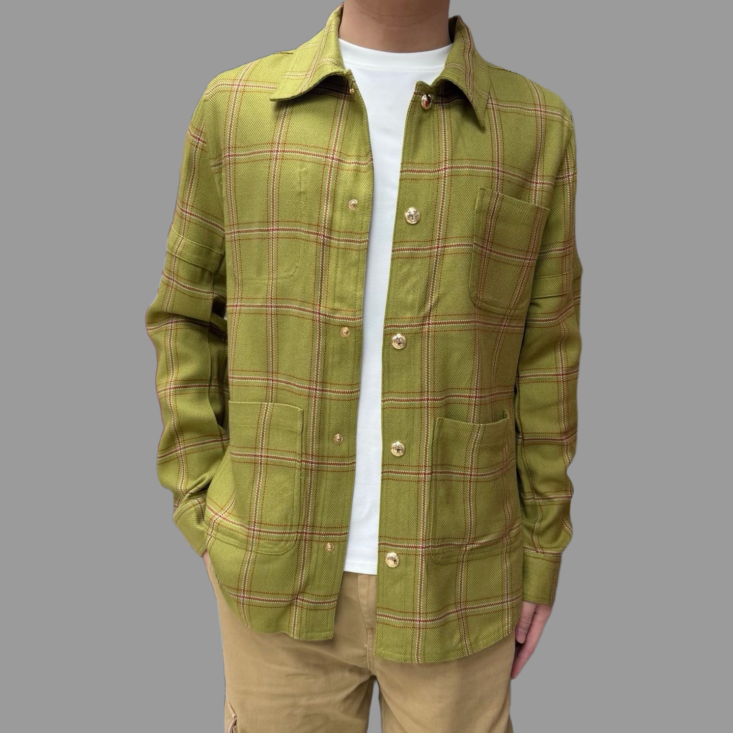 2026 Plaid Overshirt Jacket THOM TREND