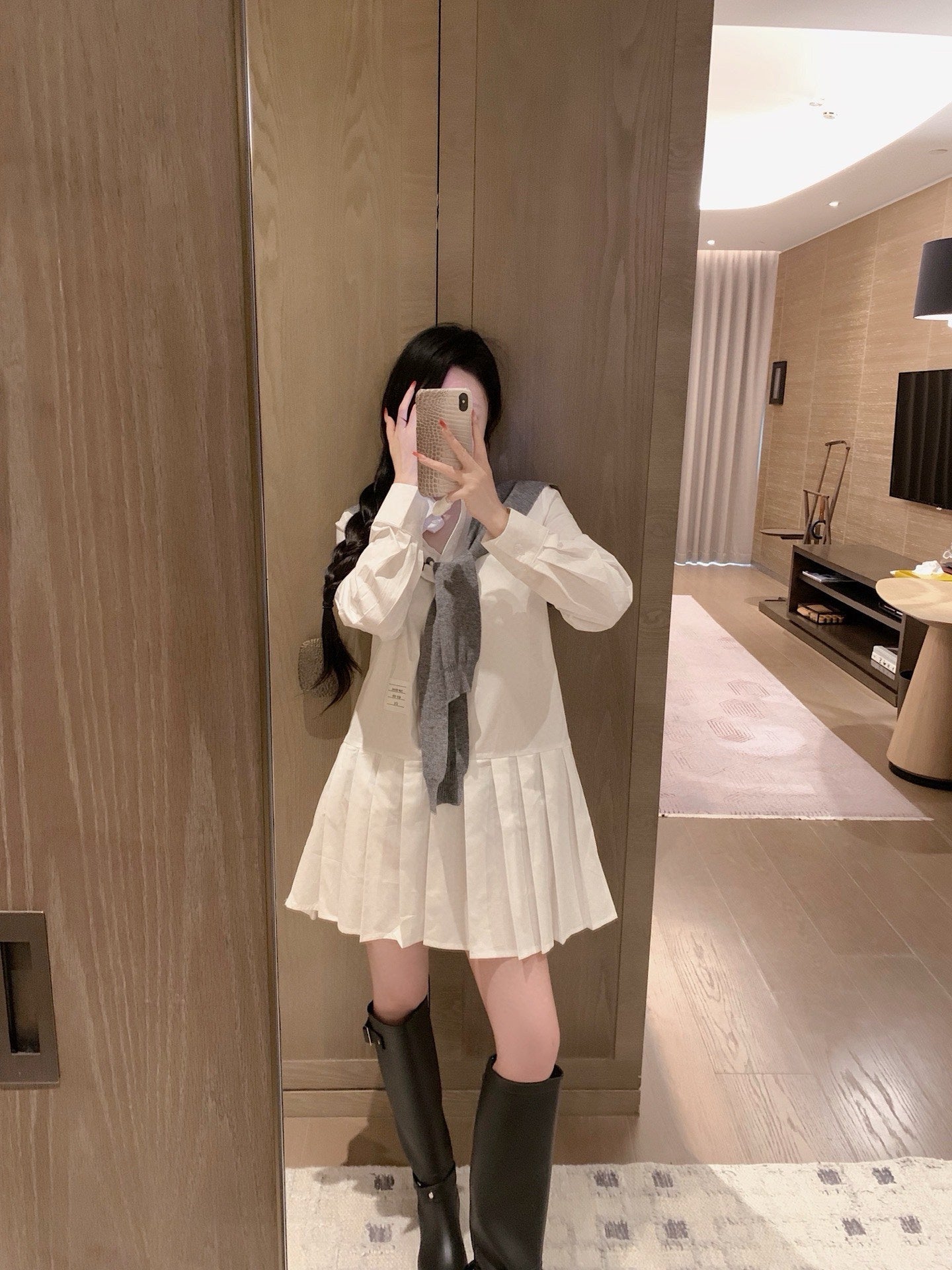 2025SS  Dress + Shawl Two-piece Set THOM TREND