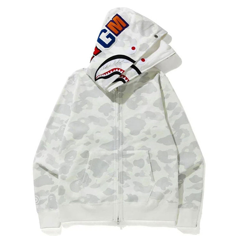 BAPE Glow Camo Wide Shark Full-Zip Hoodie product view 4