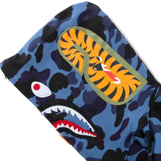 BAPE ABC Camo Logo Hoodie - Blue & Green product view 4
