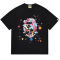 BAPE Splash Paint Ape Head Men's T-Shirt - Black