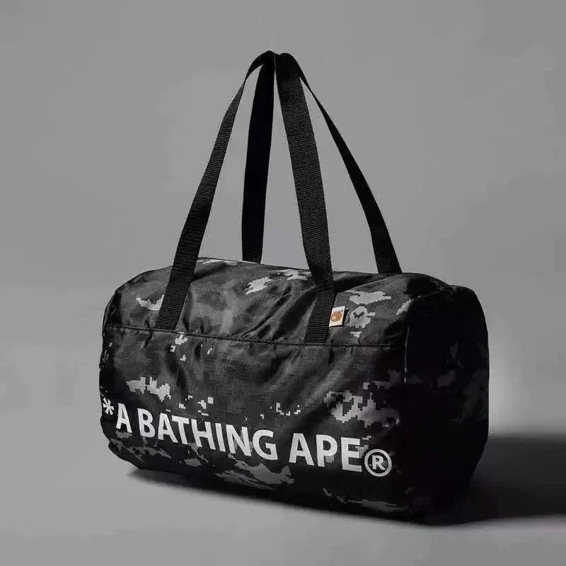 BAPE Camo Gym Duffel Bag - Black Camo Gym Bag - View 1