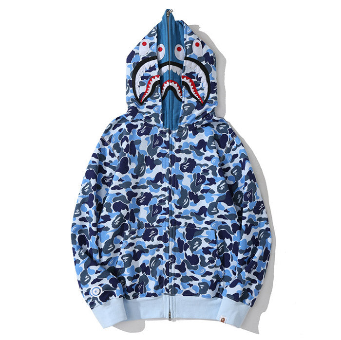 BAPE Big ABC Camo Double-Hood Shark Hoodie product image