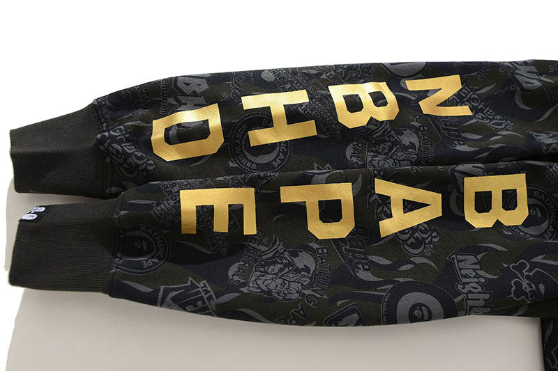 BAPE Black & Gold Camo Shark Hoodie product view 6