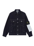 Stone Island Compass Badge Denim Trucker Jacket front view