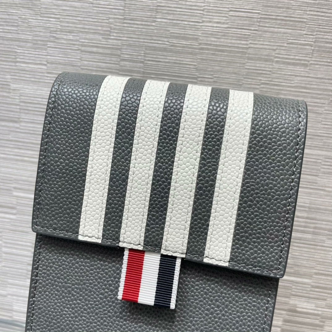 Dark Grey Striped Phone Bag THOM TREND