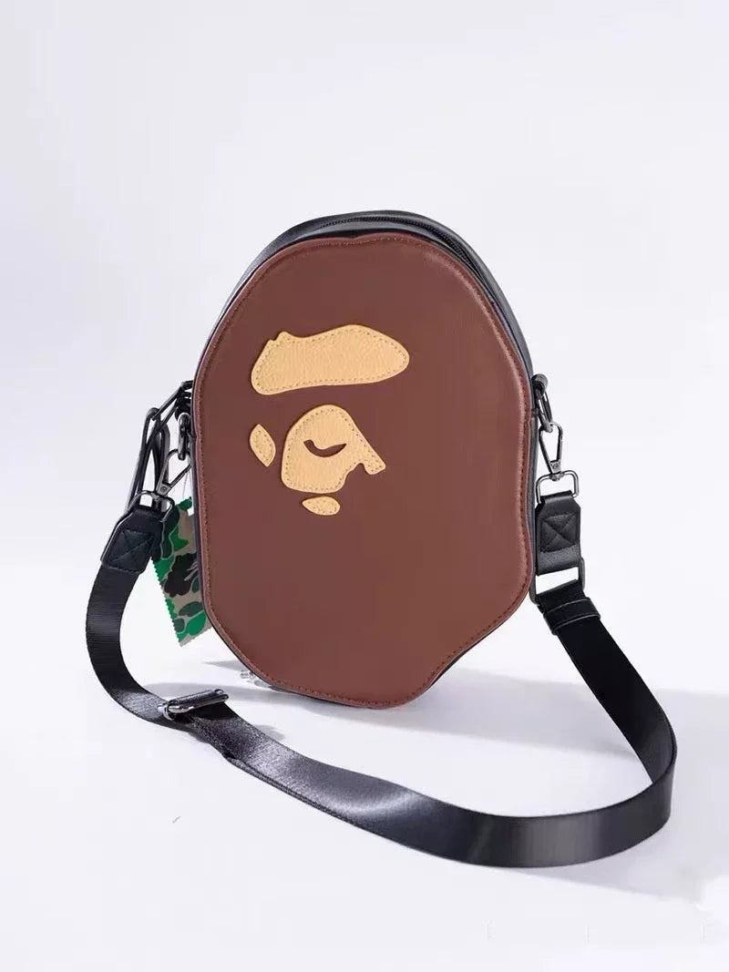 BAPE PU Leather Graphic Crossbody Shoulder Bag - Detail View 5