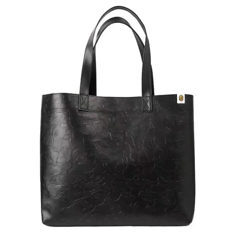 BAPE PU Leather Large Capacity Tote Bag - Embossed Crossbody Bag - View 1
