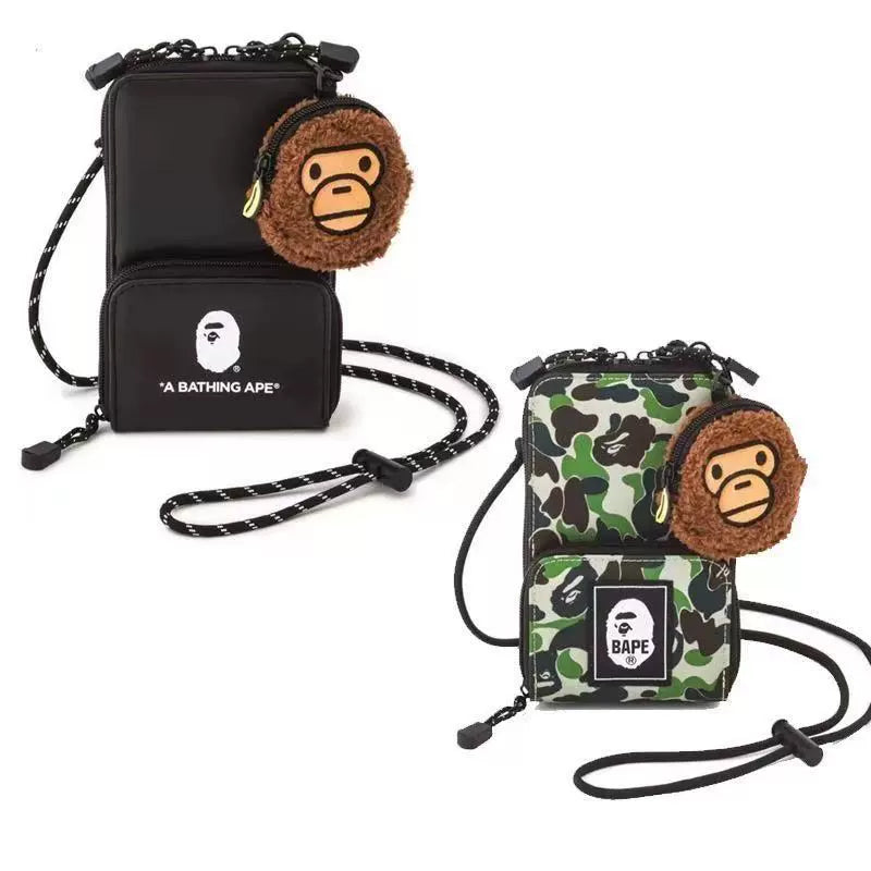 BAPE Camo Phone Crossbody Bag - Black Two-piece Set - View 1